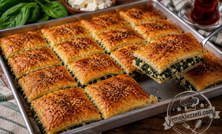 Ispanaklı Tepsi Böreği Tarifi