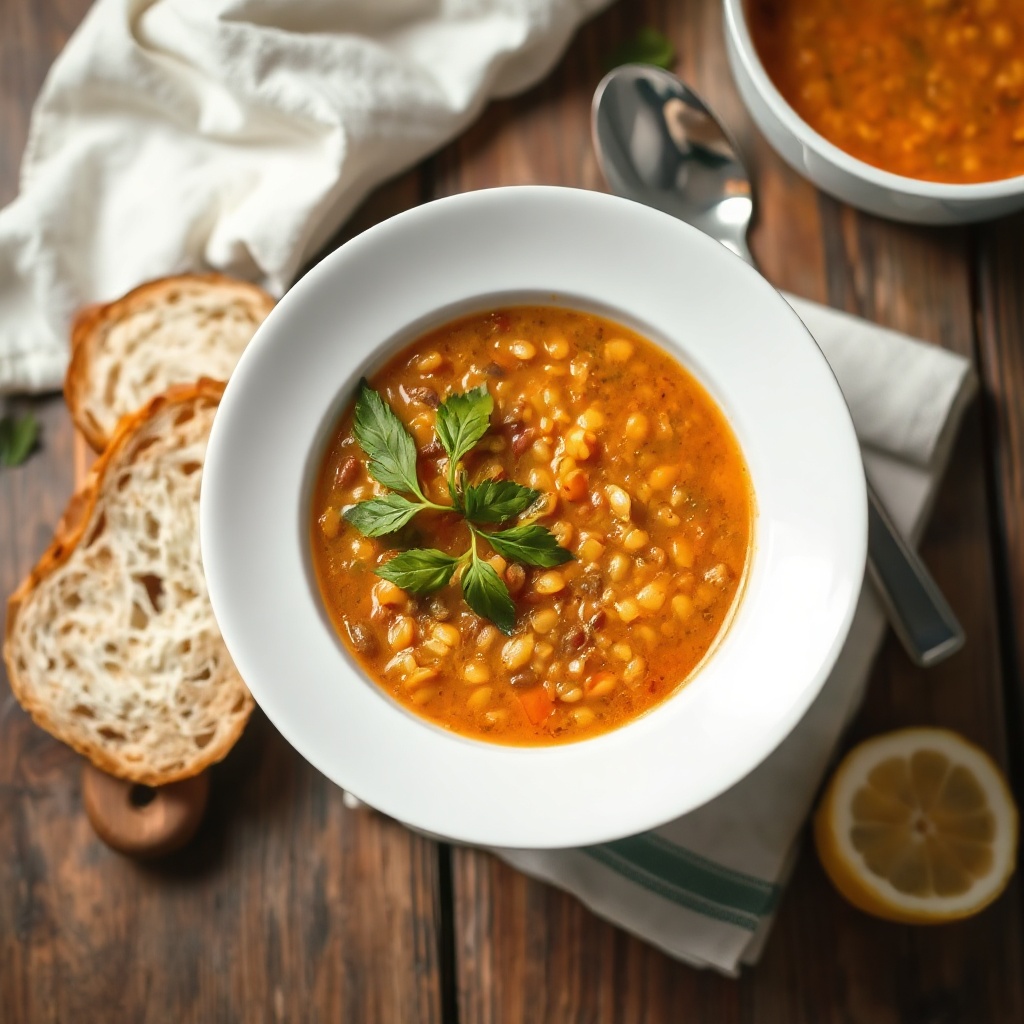 Kırmızı mercimek çorbası