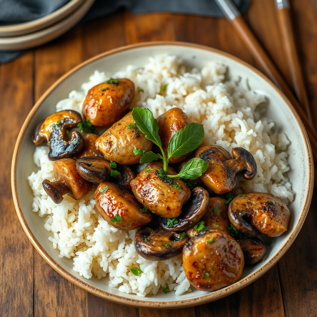 Mantarlı tavuk sote