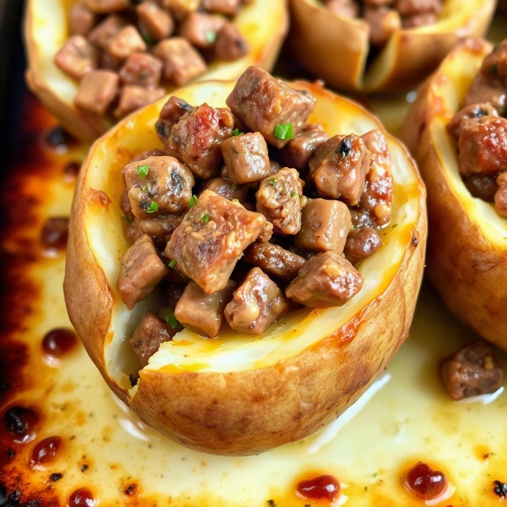 Fırında Etli Patates